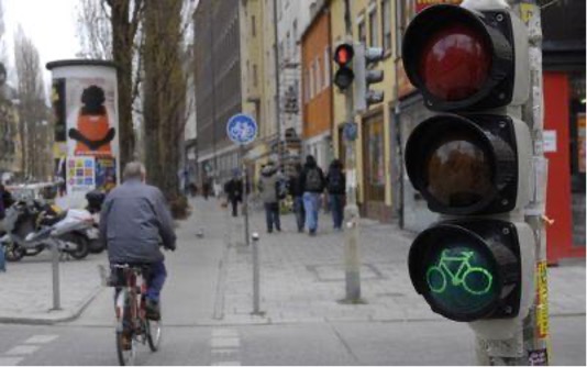 berlin bisiklet trafik ışığı